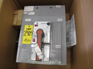 BREAKER, CIRCUIT TYPE, 2500A FRAME, 1600A CONTINUOUS CURRENT AMP RATING, 600VAC/250VDC VOLT RATING, 3 POLE, POWER BREAK KIND. WITH DUAL MAGNETIC TRIP UNITS, 125VDC SHUNT TRIP, BELL ALARM WITH LOCKOUT, 4PDT AUXILIARY SWITCH, PADLOCK, 6 EACH 2000A ALUMINUM T-STUDS, T/C CURVE GES-6169A **COMPLETE P/N TPMM7616D-TSST10RS -TSBAAS-TSAS2AB4S-TPSLDA-TS20BCA** LEAD EXITS LEFT SIDE. PART # TPMM7616D+OPTIONS (W-44) LOADING & HANDLING FEE $15-